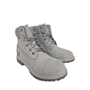 Timberland Women's A1UWF 6" Premium Boots Light Gray Size 7M